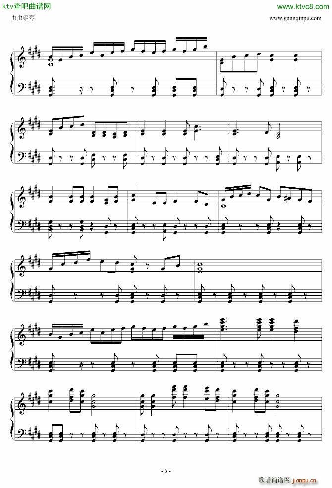 好日子 钢琴版(钢琴谱)5