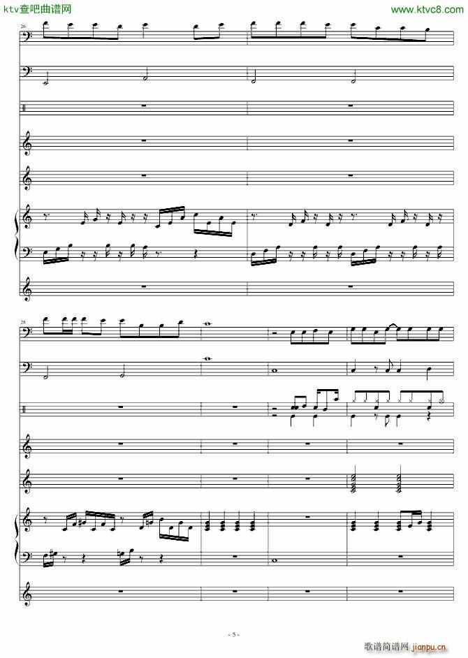 安全岛(钢琴谱)5