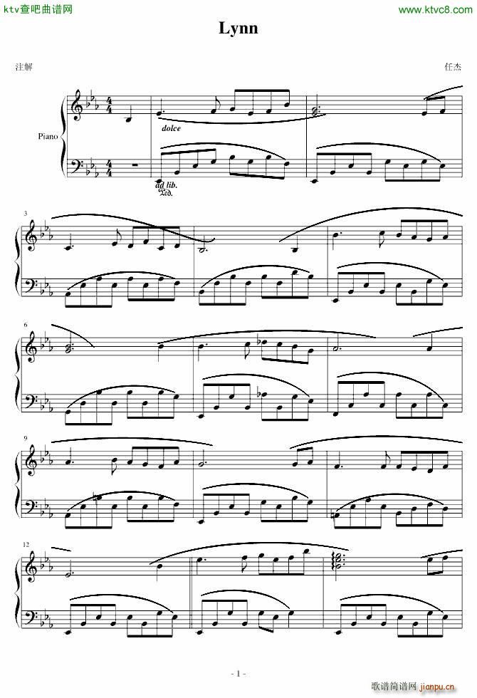 Lynn(钢琴谱)1