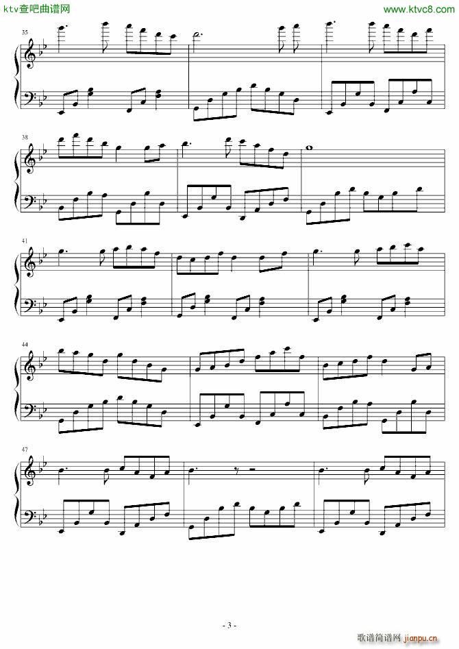 白色的边缘(钢琴谱)3