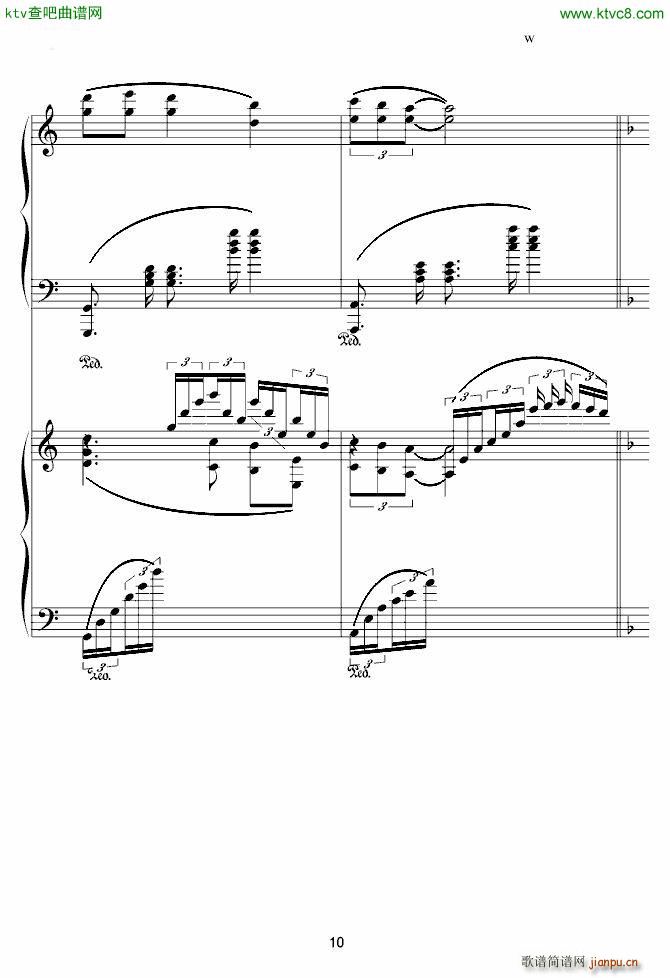 X战记插曲 宿命 双钢琴版(钢琴谱)10