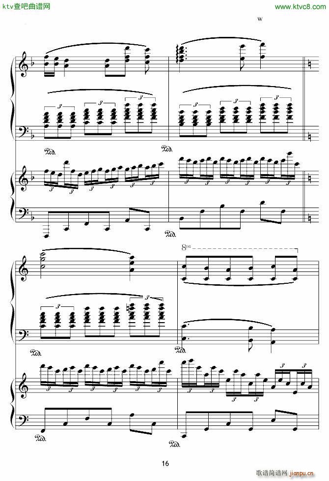 X战记插曲 宿命 双钢琴版(钢琴谱)16