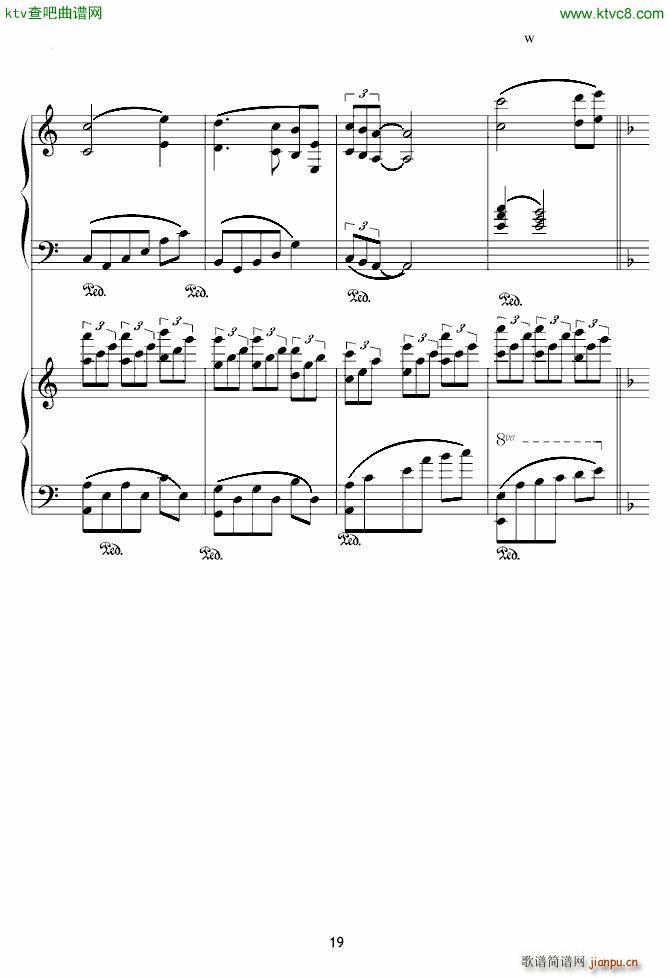 X战记插曲 宿命 双钢琴版(钢琴谱)19