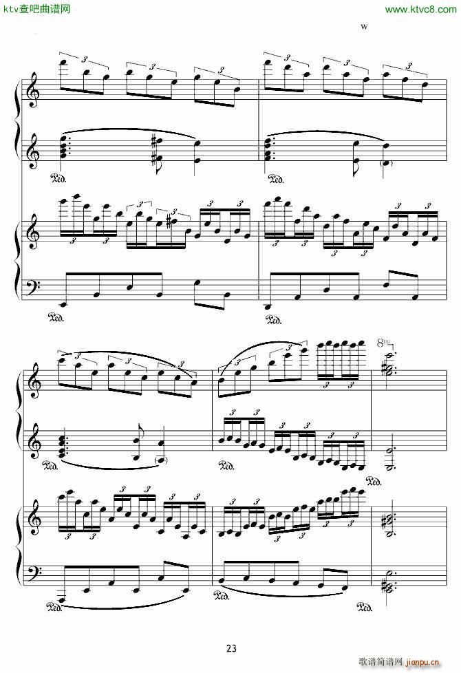 X战记插曲 宿命 双钢琴版(钢琴谱)23