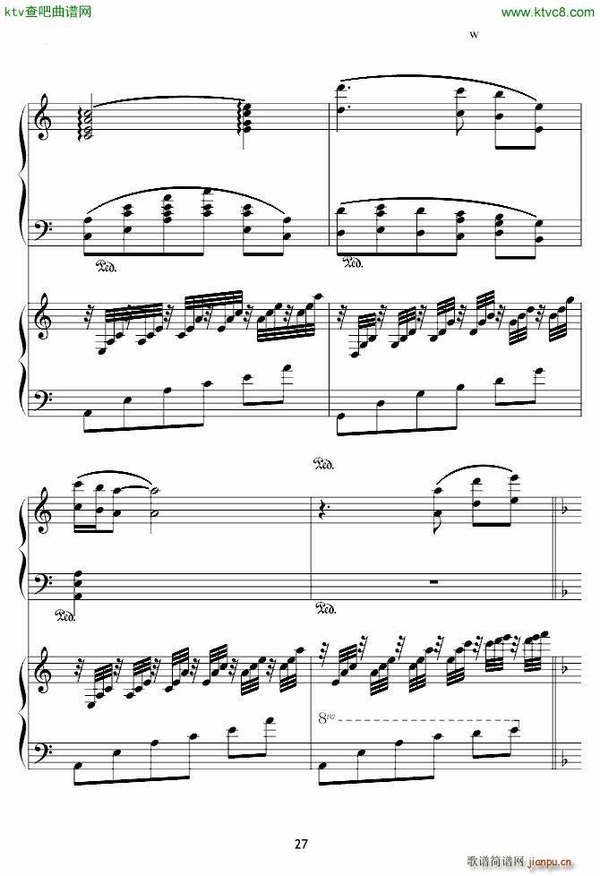 X战记插曲 宿命 双钢琴版(钢琴谱)27