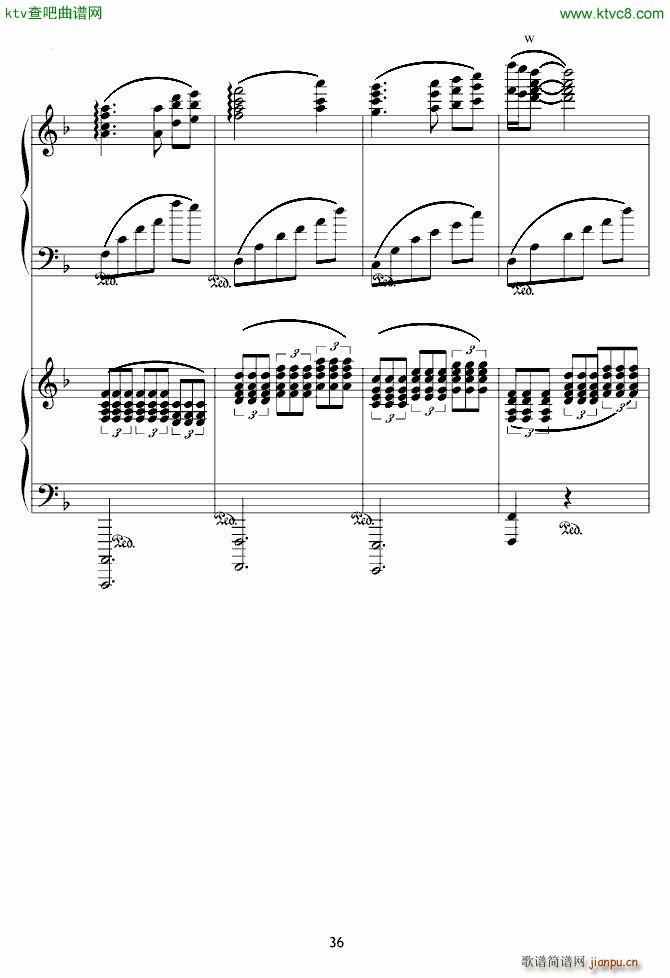 X战记插曲 宿命 双钢琴版(钢琴谱)36