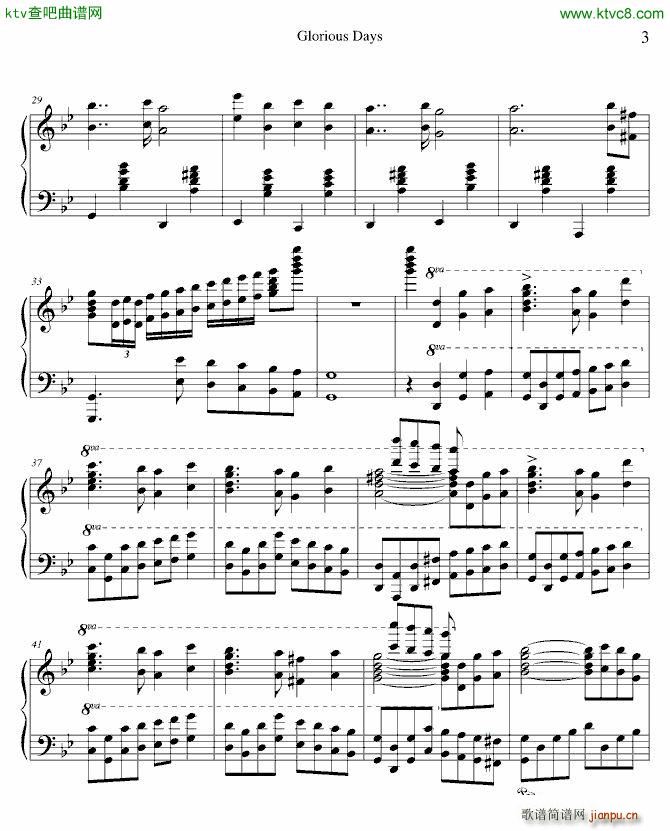 Glorious Days(钢琴谱)3