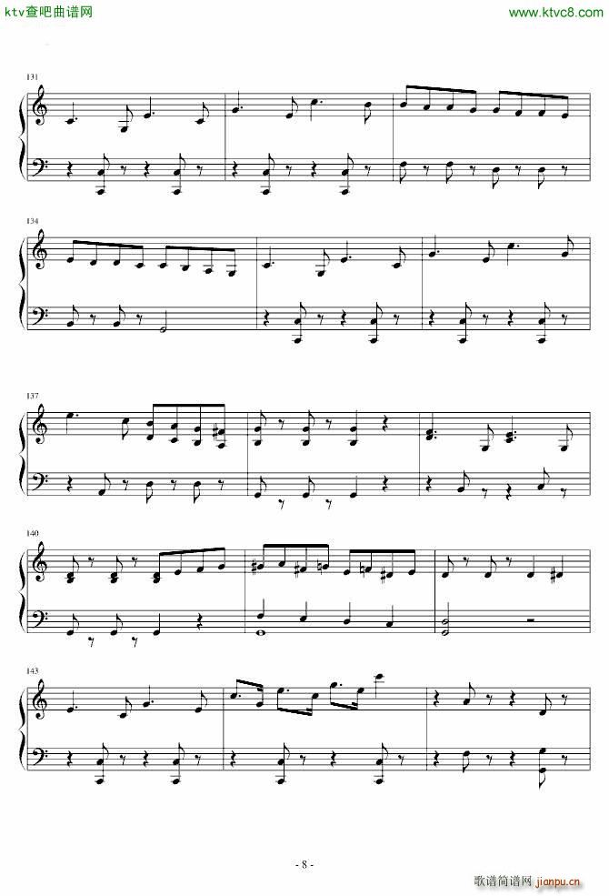 惊愕钢琴曲(钢琴谱)8