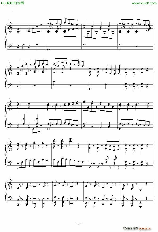 惊愕钢琴曲(钢琴谱)3