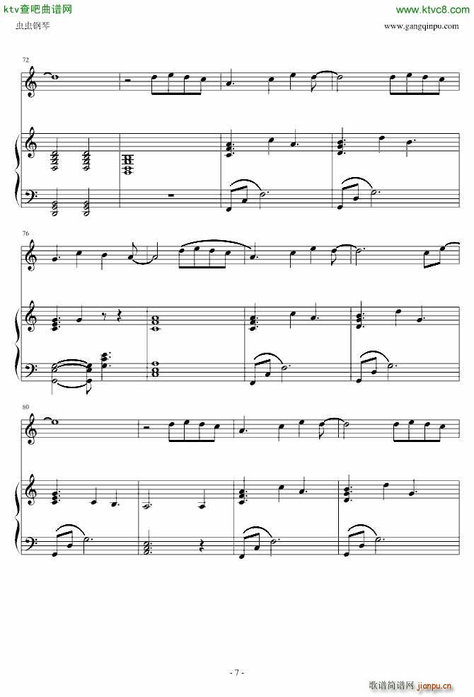 what are words钢琴弹唱版(钢琴谱)7