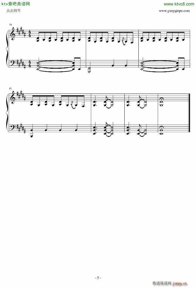 被雨伤透(钢琴谱)5