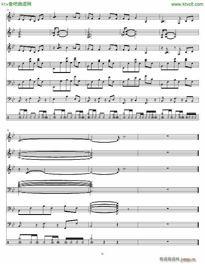 奠 The Green Hills of Tyrol(钢琴谱)6