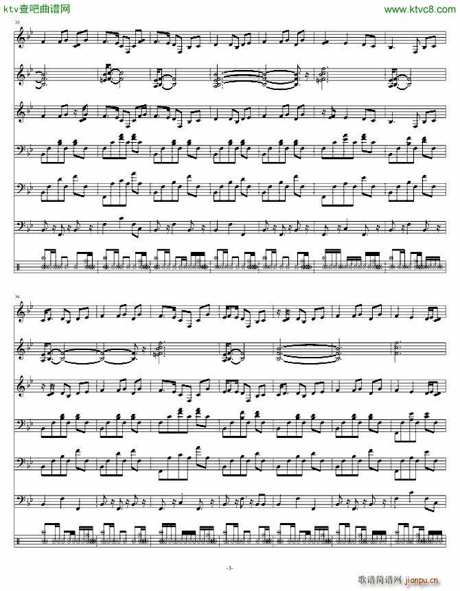 奠 The Green Hills of Tyrol(钢琴谱)3