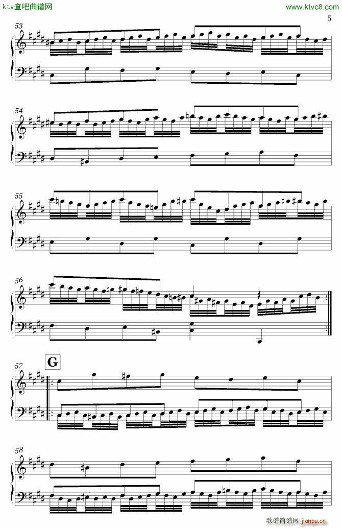 A Variation or Edute(钢琴谱)5