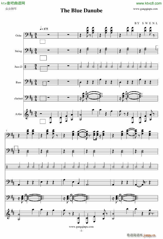 The Blue Danube(钢琴谱)1