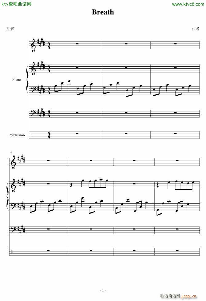 Breath(钢琴谱)1