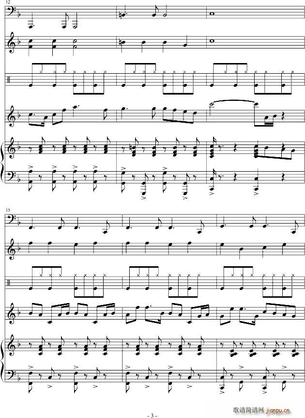 快乐的小猴子(钢琴谱)3