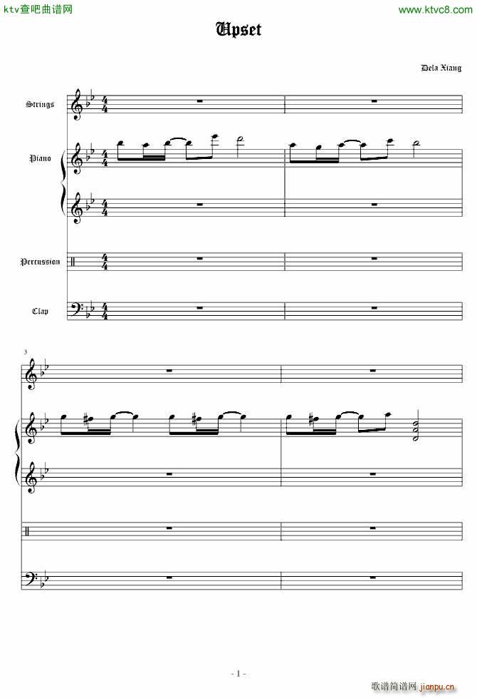 Upset(钢琴谱)1