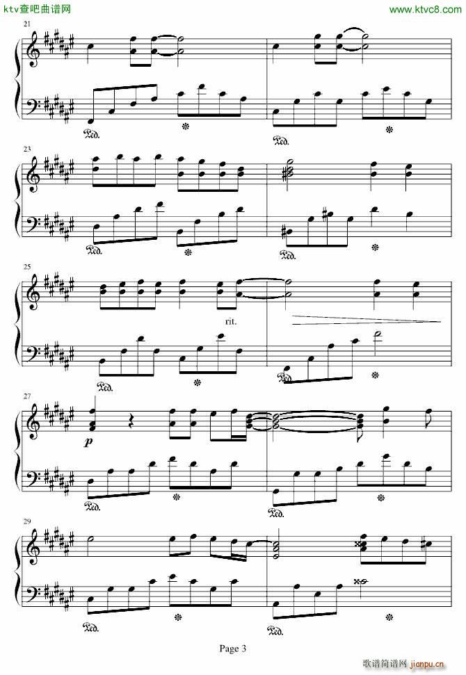 someones watching over me 升调版(钢琴谱)3