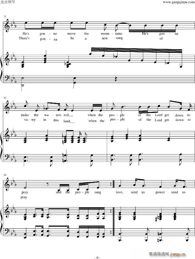 Lord listen to your children praying(钢琴谱)6