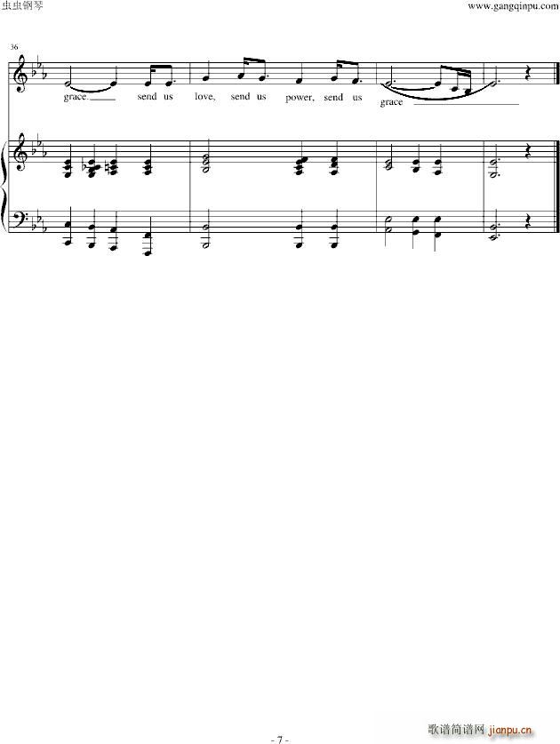 Lord listen to your children praying(钢琴谱)7