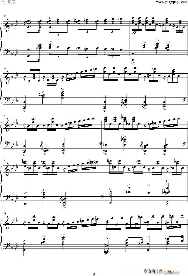 Les Djinns 有肖邦练习曲(钢琴谱)5