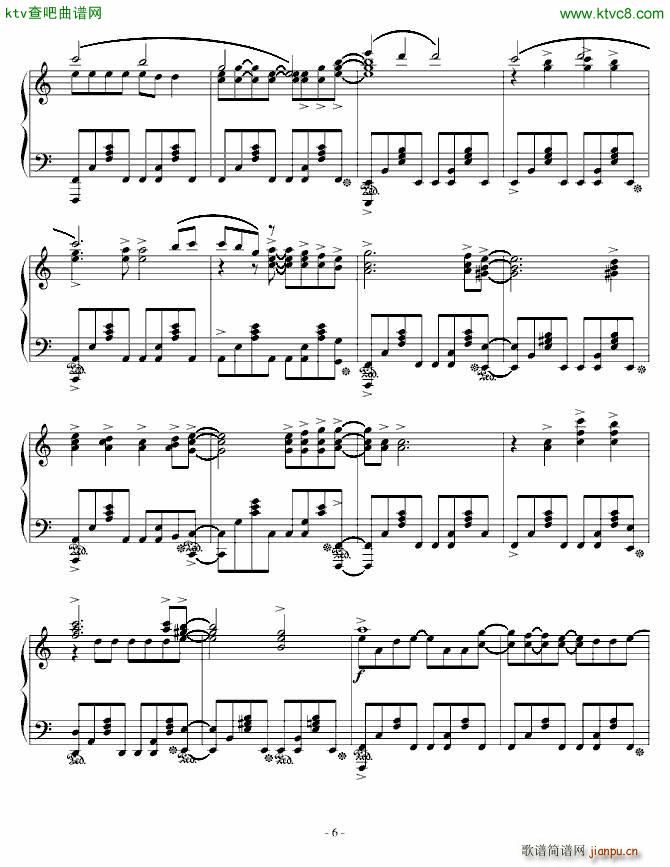 灼眼の夏娜 绯色の空(钢琴谱)6