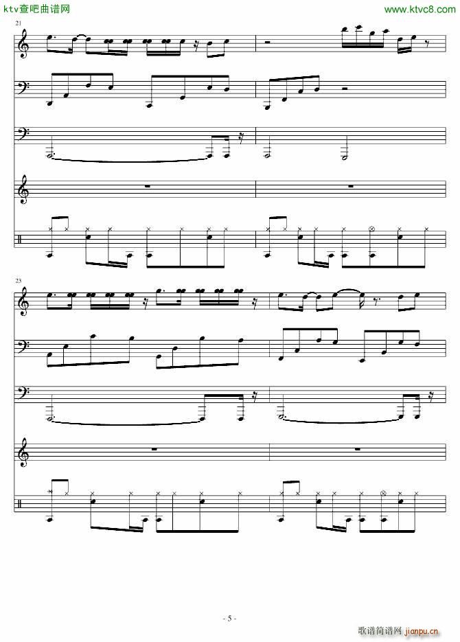 初次尝试(钢琴谱)5