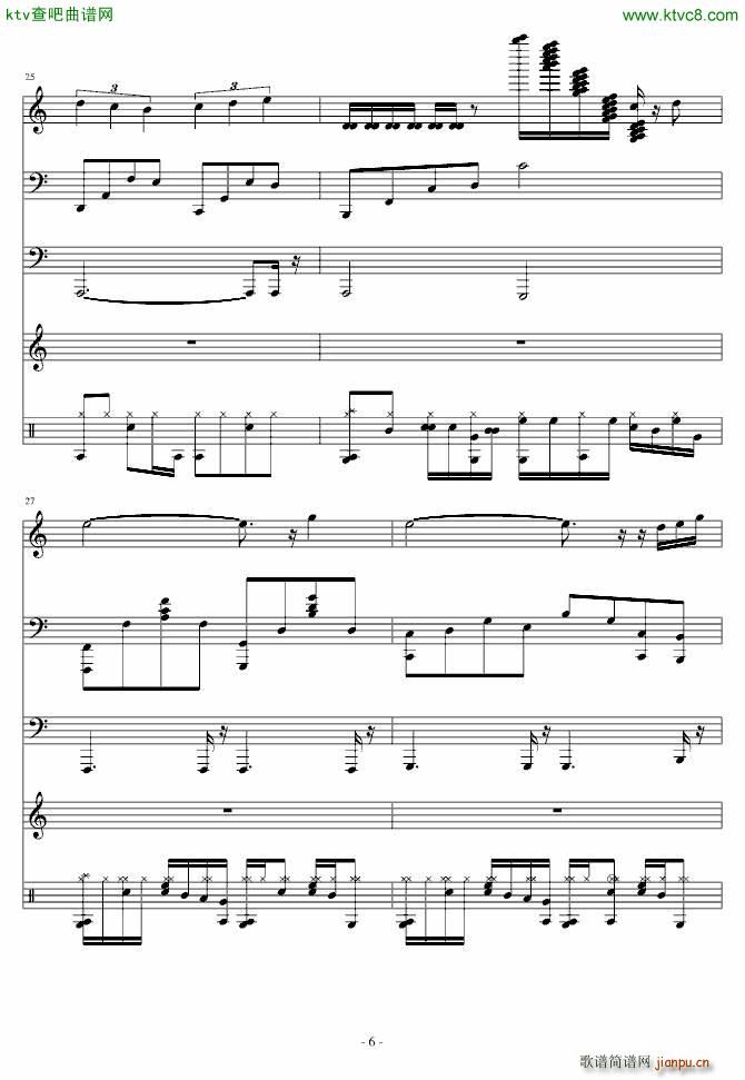 初次尝试(钢琴谱)6