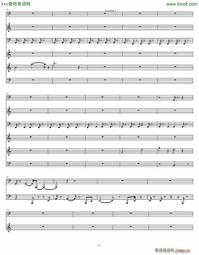 歌舞满城 真人原声演译(钢琴谱)6