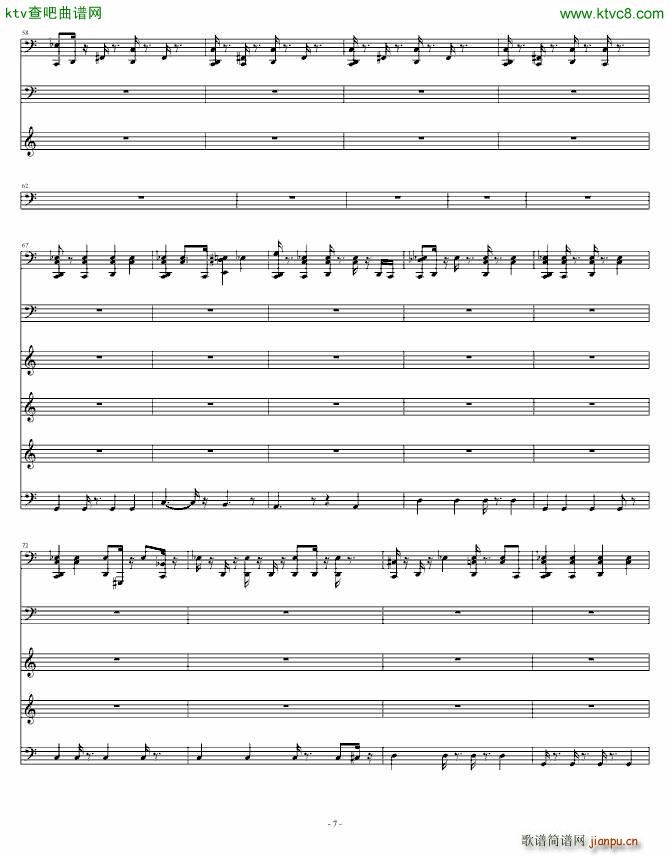 歌舞满城 真人原声演译(钢琴谱)7