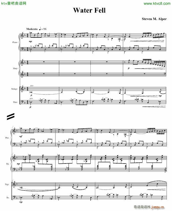 water fall(钢琴谱)1