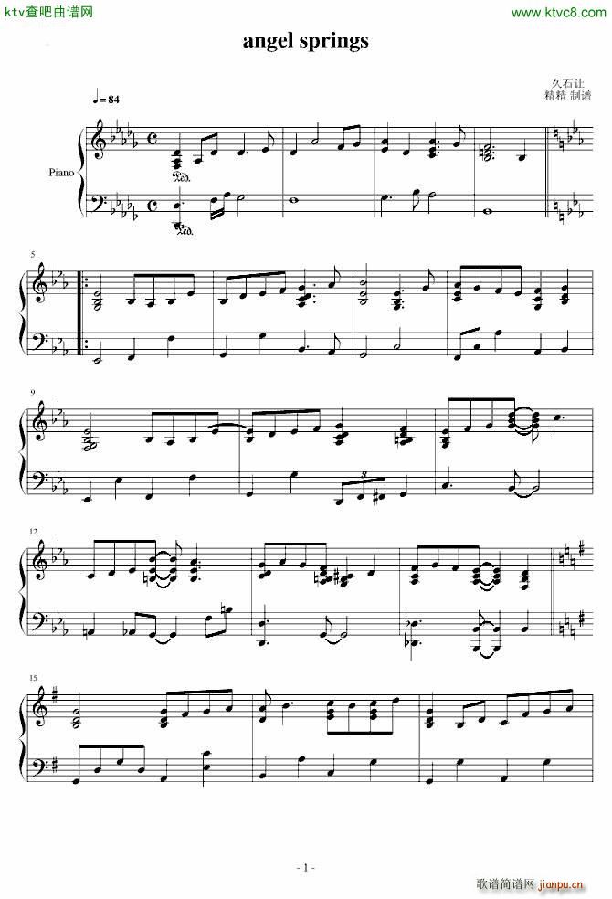 angel springs(钢琴谱)1