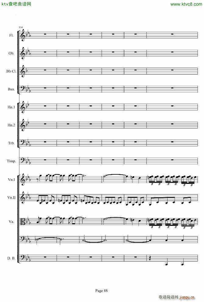 第三交响曲第一乐章(钢琴谱)88
