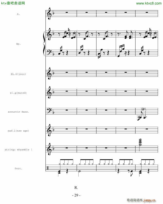 一个伴奏(钢琴谱)25