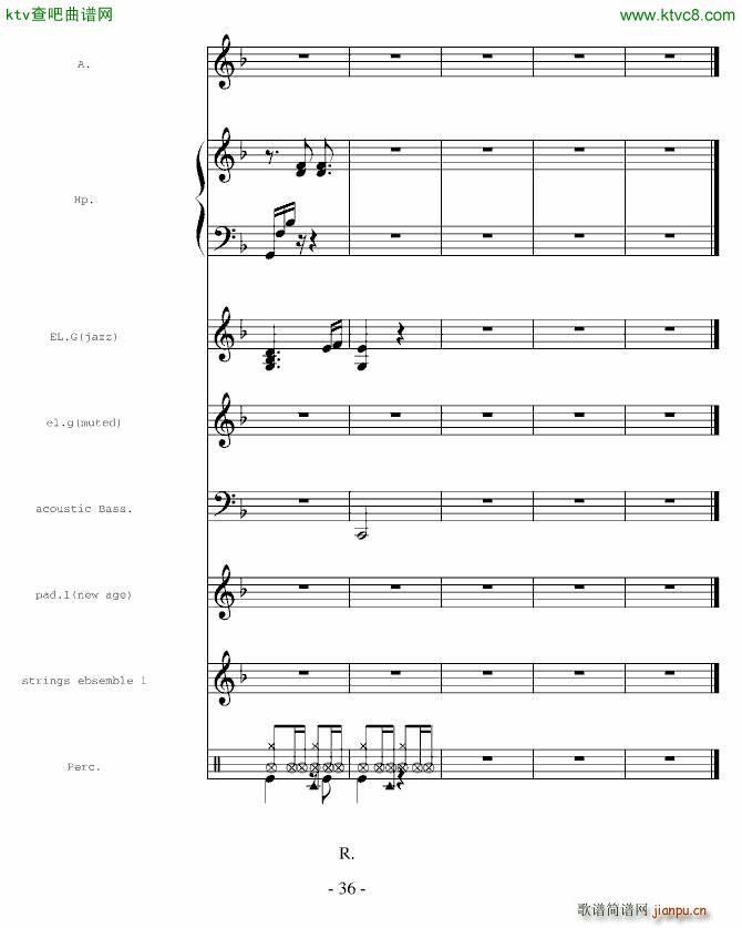 一个伴奏(钢琴谱)36