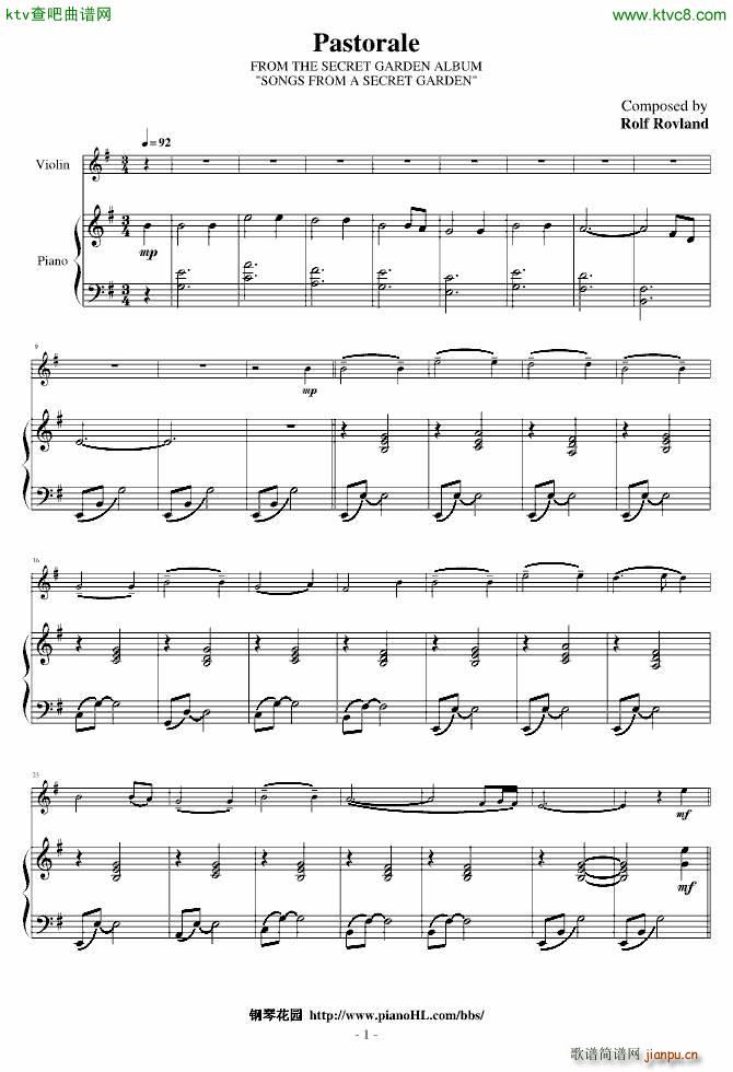 pastorale(钢琴谱)1