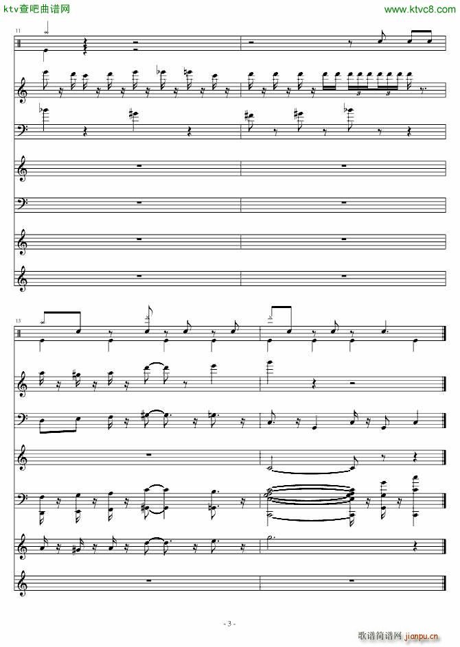 兔八哥主题曲 童年难忘的旋律(钢琴谱)3