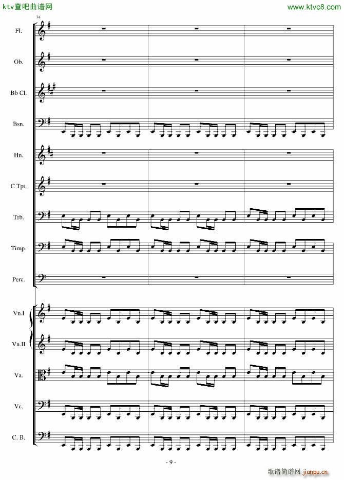 愤怒的小鸟交响曲第一乐章Op 5 no 1(钢琴谱)9