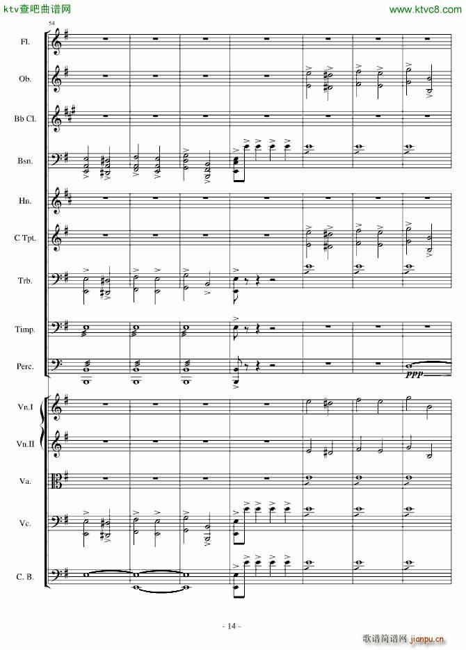 愤怒的小鸟交响曲第一乐章Op 5 no 1(钢琴谱)14