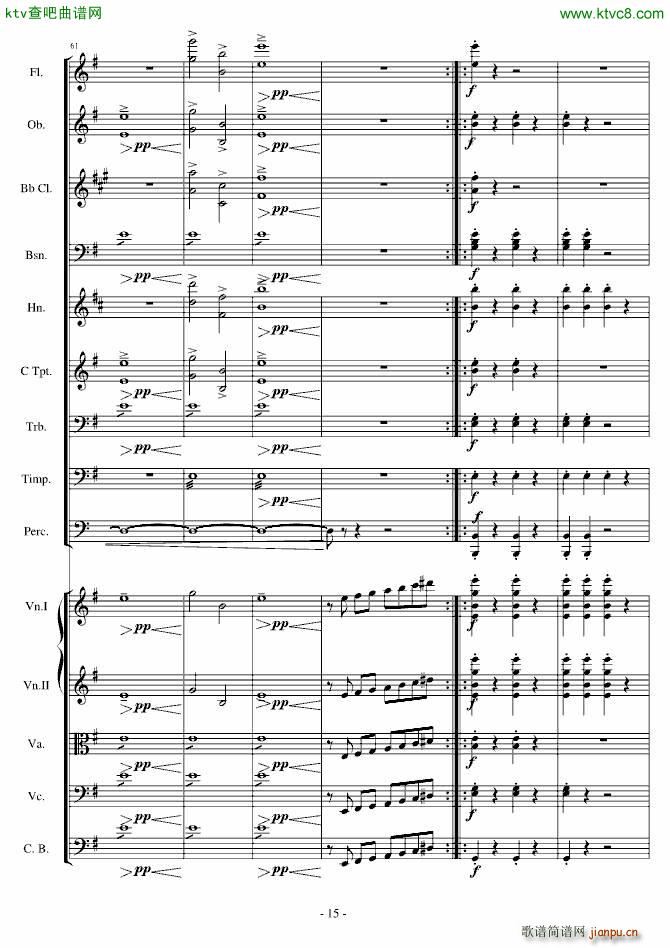 愤怒的小鸟交响曲第一乐章Op 5 no 1(钢琴谱)15