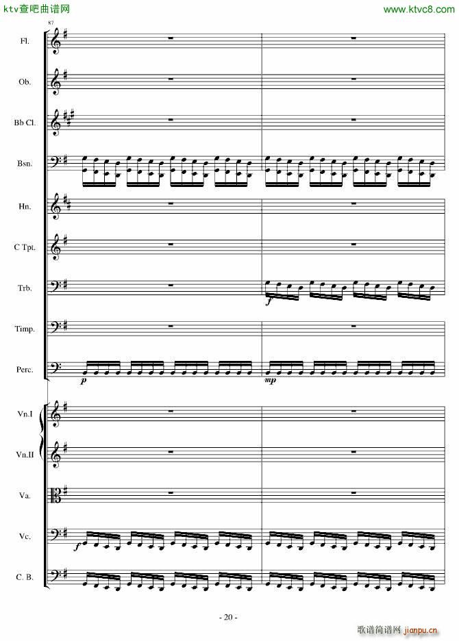 愤怒的小鸟交响曲第一乐章Op 5 no 1(钢琴谱)20