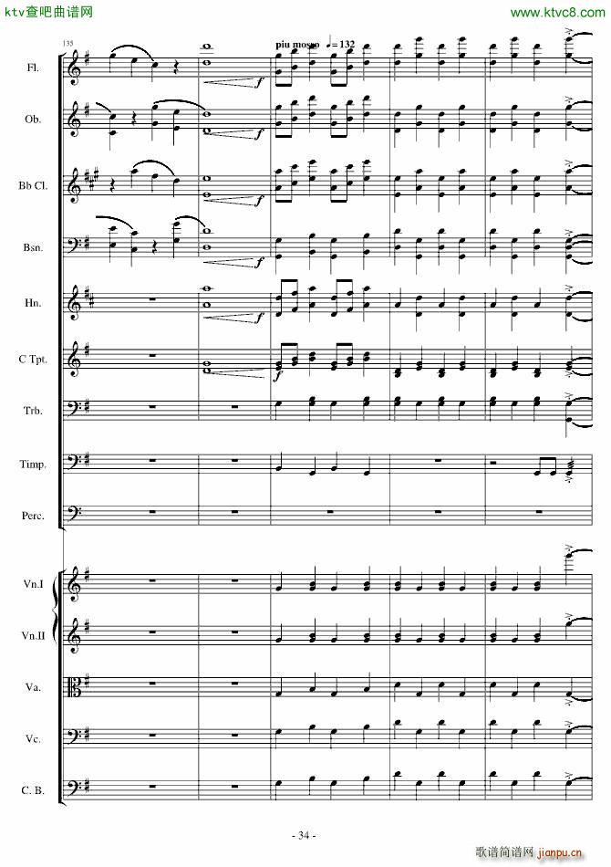 愤怒的小鸟交响曲第一乐章Op 5 no 1(钢琴谱)33