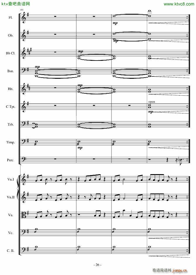 愤怒的小鸟交响曲第一乐章Op 5 no 1(钢琴谱)26