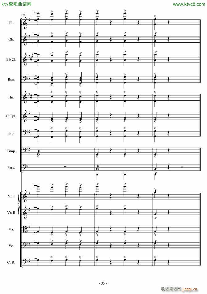 愤怒的小鸟交响曲第一乐章Op 5 no 1(钢琴谱)34