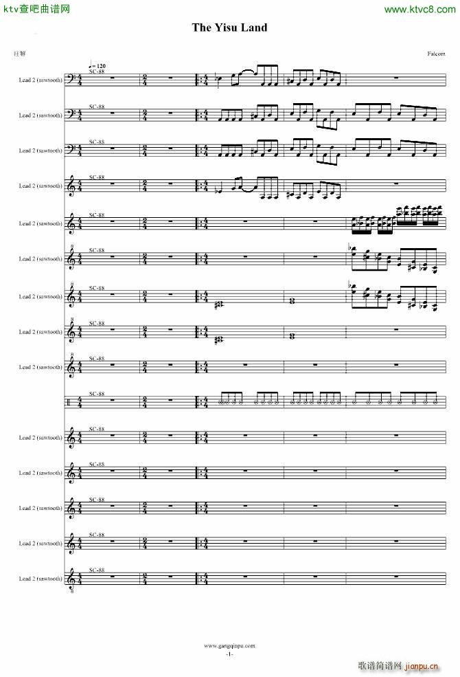 The Yisu Land(钢琴谱)1