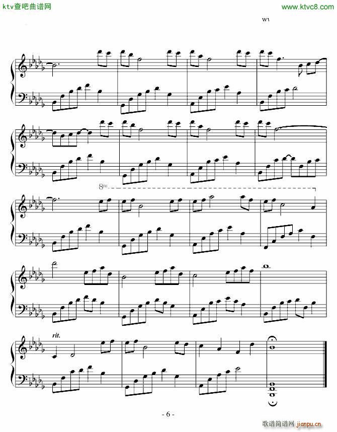 夜的钢琴曲 花的微笑 绝对原版(钢琴谱)6