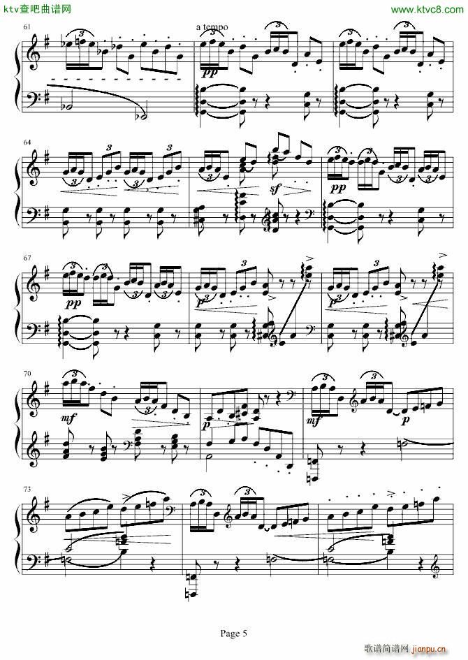 阿拉伯风格幻想曲第二首(钢琴谱)5