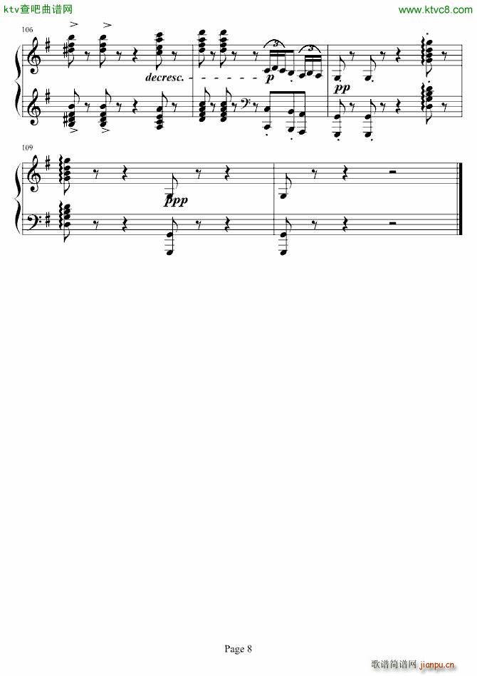 阿拉伯风格幻想曲第二首(钢琴谱)8