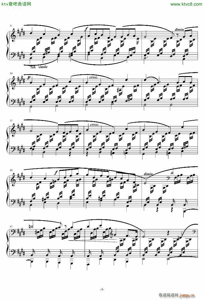 E大调无词歌 Op 19 No 1(钢琴谱)3